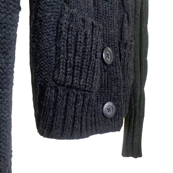 American Eagle Cable Knit Chunky Wool Blend Cardigan - Picture 11 of 12